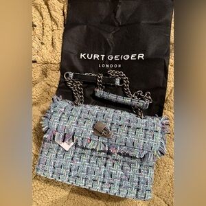 Kurt Geiger Tweed Crossbody Shoulder Bag NWT with dust bag